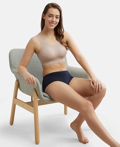 Jockey JW12 Women’s Rayon Lounge Bra – Wirefree Padded Full Coverage with Removable Pads